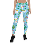 Scotstee Shop - Llamas Large Christmas Baby Blue Halloween Women's Leggings