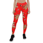 Scotstee Shop - Lovely Christmas Sloth pattern Red Halloween Women's Leggings