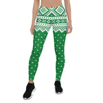 Scotstee Shop - Mariusgenser Sweater Pattern Green Halloween Women's Leggings