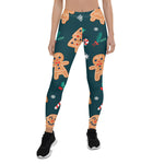 Scotstee Shop - Modern Watercolor Christmas Holiday Cookie Pattern Halloween Women's Leggings