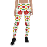 Scotstee Shop - Christmas Poinsettias Ugly Sweater Women Christmas Leggings