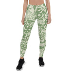Scotstee Shop - Christmas Rustic Green Woodland Animal Deer Fox Women Christmas Leggings