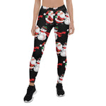 Scotstee Shop - Christmas Santa Claus Snowman Pattern Green Women Christmas Leggings