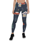 Scotstee Shop - Christmas Seamless Pattern with Christmas Tree Car Women Christmas Leggings