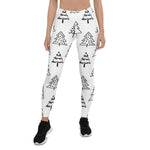 Scotstee Shop - Christmas Trees Black and White Pattern Women Christmas Leggings