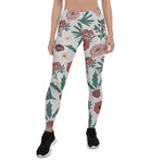 Mother's Day Gift, Mother's Day Leggings Christmas Roses Berries Floral Women's Leggings