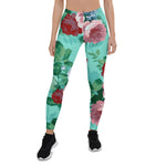 Mother's Day Gift, Mother's Day Leggings Colorful Roses & Flowers Garden Women's Leggings