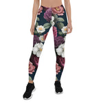 Mother's Day Gift, Mother's Day Leggings Floral Pattern Gadern Flower Women's Leggings
