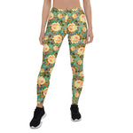 Mother's Day Gift, Mother's Day Leggings Floral Rose Flower Gadern Women's Leggings