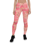 Mother's Day Gift, Mother's Day Leggings Garden flowers pink peoni and Chick Women's Leggings