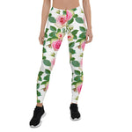 Mother's Day Gift, Mother's Day Leggings Garden Roses Pattern Flower Women's Leggings