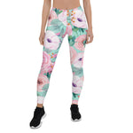 Mother's Day Gift, Mother's Day Leggings Gorgeous Pink Roses Watercolor Women's Leggings