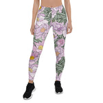 Mother's Day Gift, Mother's Day Leggings Pink Peony Blooming Flower Women's Leggings