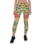 Mother's Day Gift, Mother's Day Leggings Pink Roses Gadern Vintage Chintz Women's Leggings