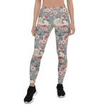 Mother's Day Gift, Mother's Day Leggings Pretty Pink Roses Pattern Women's Leggings