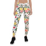 Mother's Day Gift, Mother's Day Leggings Red Pink and Yellow Watercolor Rose Women's Leggings