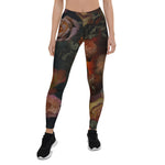 Mother's Day Gift, Mother's Day Leggings Roses In Fall Vintage Colors Botanical Garden Women's Leggings