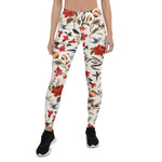 Mother's Day Gift, Mother's Day Leggings Seamless floral pattern with birds Women's Leggings