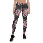 Mother's Day Gift, Mother's Day Leggings Snakes and Peach Roses Women's Leggings