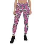 Mother's Day Gift, Mother's Day Leggings Summer bouquets Rose and Wild Rose Women's Leggings