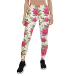Mother's Day Gift, Mother's Day Leggings Vintage Floral Rose Garden Women's Leggings