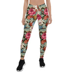 Mother's Day Gift, Mother's Day Leggings Vintage flowers Floral victorian Rose Bouquet Leaf Women's Leggings