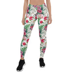 Mother's Day Gift, Mother's Day Leggings Vintage Pretty Country Garden Rose Pattern Women's Leggings