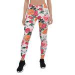 Mother's Day Gift, Mother's Day Leggings Watercolor Floral Pattern Vintage Rose Flower Women's Leggings