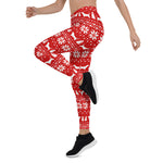 Scotstee Shop - Basset Hound Silhouettes Dogs Lover Christmas Pattern Leggings, Gift Women's Christmas Leggings