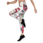 Scotstee Shop - Beautiful Red Christmas Watercolor, Gift Women's Christmas Leggings
