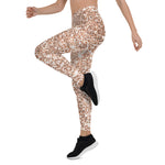 Scotstee Shop - Chic Rose Gold Glitter Pattern Women's Fashion Leggings