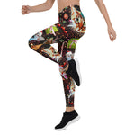 Scotstee Shop - Christmas Cats in Space Galaxy Stars Funny Holiday Christmas Women's Leggings