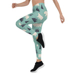 Scotstee Shop - Handdrawn Polar Bears Evergreen Trees In The Snow Halloween Women's Leggings