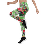 Scotstee Shop - Holiday Vintage Red Truck Merry Christmas Plaid Halloween Women's Leggings