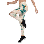 Scotstee Shop - Christmas Leaves Boho Pattern Holly Xmas Women's Leggings