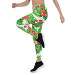 Scotstee Shop - Holly Berry Watercolor Christmas Pattern Halloween Women's Leggings