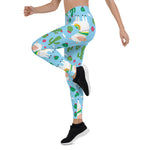 Scotstee Shop - Llamas Large Christmas Baby Blue Halloween Women's Leggings