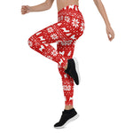 Scotstee Shop - Longhaired Chihuahua Silhouettes Christmas Holiday Halloween Women's Leggings