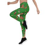 Scotstee Shop - Lovely Christmas Sloth pattern Green Halloween Women's Leggings