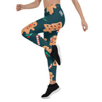 Scotstee Shop - Modern Watercolor Christmas Holiday Cookie Pattern Halloween Women's Leggings