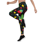 Scotstee Shop - New Year Bright Seamless Pattern with Christmas Tree Halloween Women's Leggings