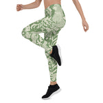 Scotstee Shop - Christmas Rustic Green Woodland Animal Deer Fox Women Christmas Leggings