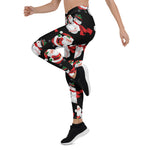 Scotstee Shop - Christmas Santa Claus Snowman Pattern Green Women Christmas Leggings