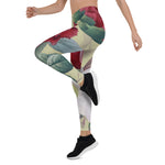Mother's Day Gift, Mother's Day Leggings Anemone Carnation Roses Women's Leggings