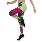 Mother's Day Gift, Mother's Day Leggings Beautiful Floral pretty Roses Gadern Women's Leggings