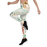 Mother's Day Gift, Mother's Day Leggings Beautiful Flowers Floral Pattern Women's Leggings