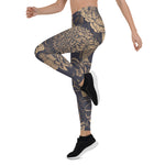 Mother's Day Gift, Mother's Day Leggings Beautiful flowers peonies, roses and butterflies Women's Leggings