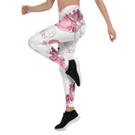 Mother's Day Gift, Mother's Day Leggings Blush Pink Romantic Watercolor Roses Women's Leggings