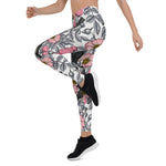 Mother's Day Gift, Mother's Day Leggings Chickadees in the Wild Rose Women's Leggings