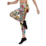 Mother's Day Gift, Mother's Day Leggings Colorful Vintage Floral Tissue Women's Leggings